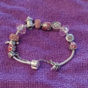 Breast Cancer Awareness Charm Bracelet